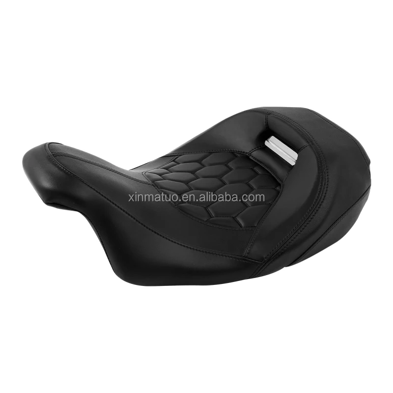 CCRider SC231-17F-BK Motorcycle Seat for Touring Glide Road King 09-20 Microfiber Leather ISO9001 Certified 1 Year