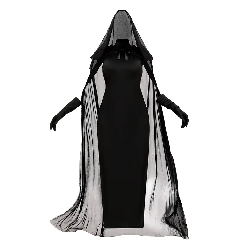 loween  Witch Costume Ghost Witch with Cape Me awl eup Dance Par Stage Performance Women's Clothing