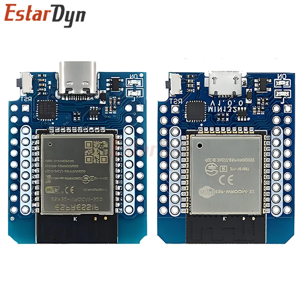 Placa Estardyn D1 Mini ESP32 con 4MB de Memoria Flash, WiFi+Bluetooth, Chip CH9102X, 5V, Compatible con IDE para Prototipos de IoT para Hogar Inteligente