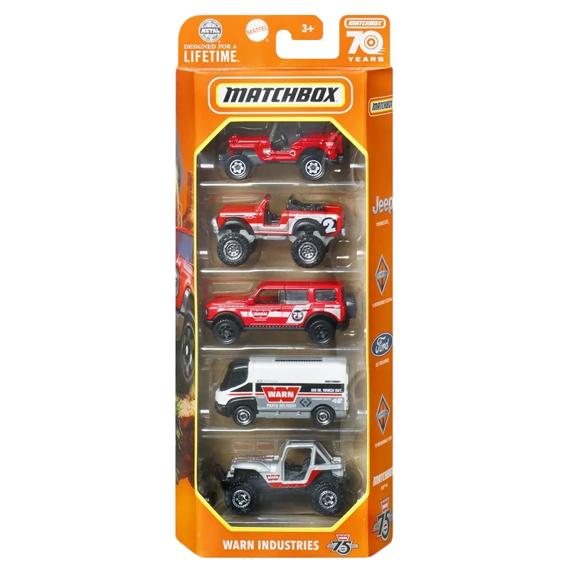 Original Matchbox Car 70 Years Boys Toys for Children Diecast 1:64 Vehicles  5 Pack City Adventure Exotic Wagons Birthday Gift