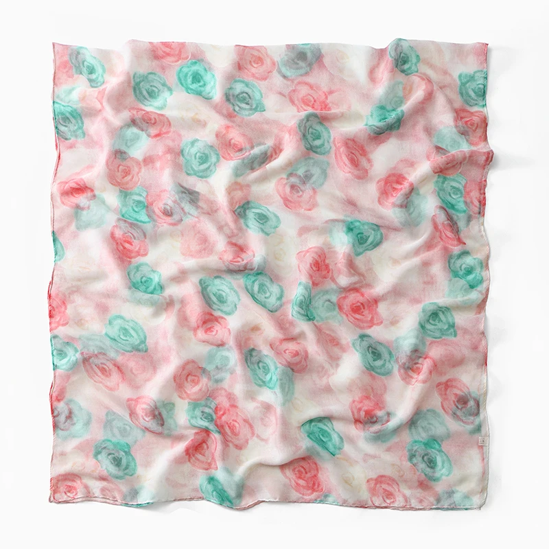 Luxury Brand Women Beach Scarf Georgette Silk Shawls Scarf Lady Soft Wrap Pashmina Stole Bufandas Muslim Hijab Sunscreen Wraps view 4