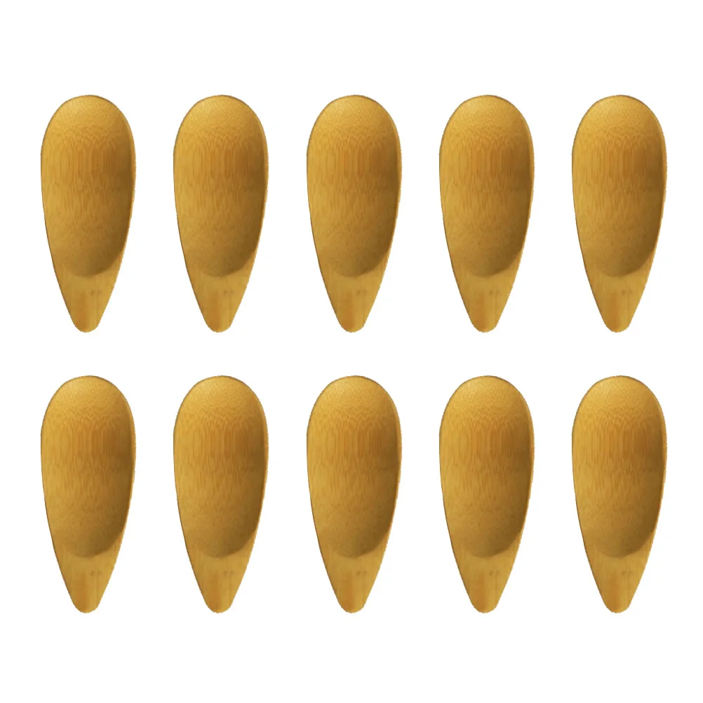 

Bamboo Tea Spoon 10 Pcs Small Coffee Scoop Ground Office Stirring Teaware Accessories No Rust Lightweight Sugar Salt