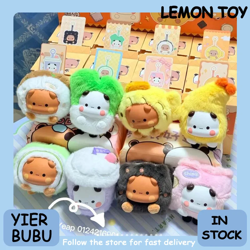 

Genuine Yier And Bubu Furry Pendant Series Blind Box Figurine Trendy Plaything Accessory Tabletop Decoration Cute Gift For Girl