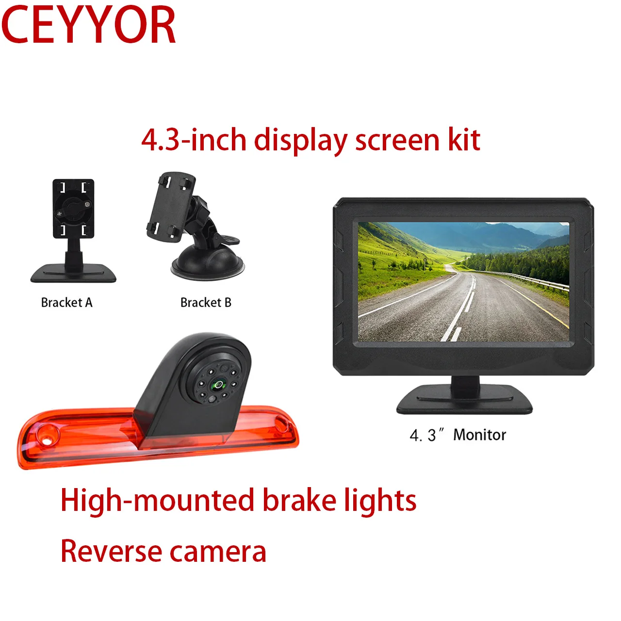 Applicable to Car Brake Light Rear View Camera Night Vision Reverse For Fiat Ducato Peugeot Boxer Citroen Jumper Set of clothes