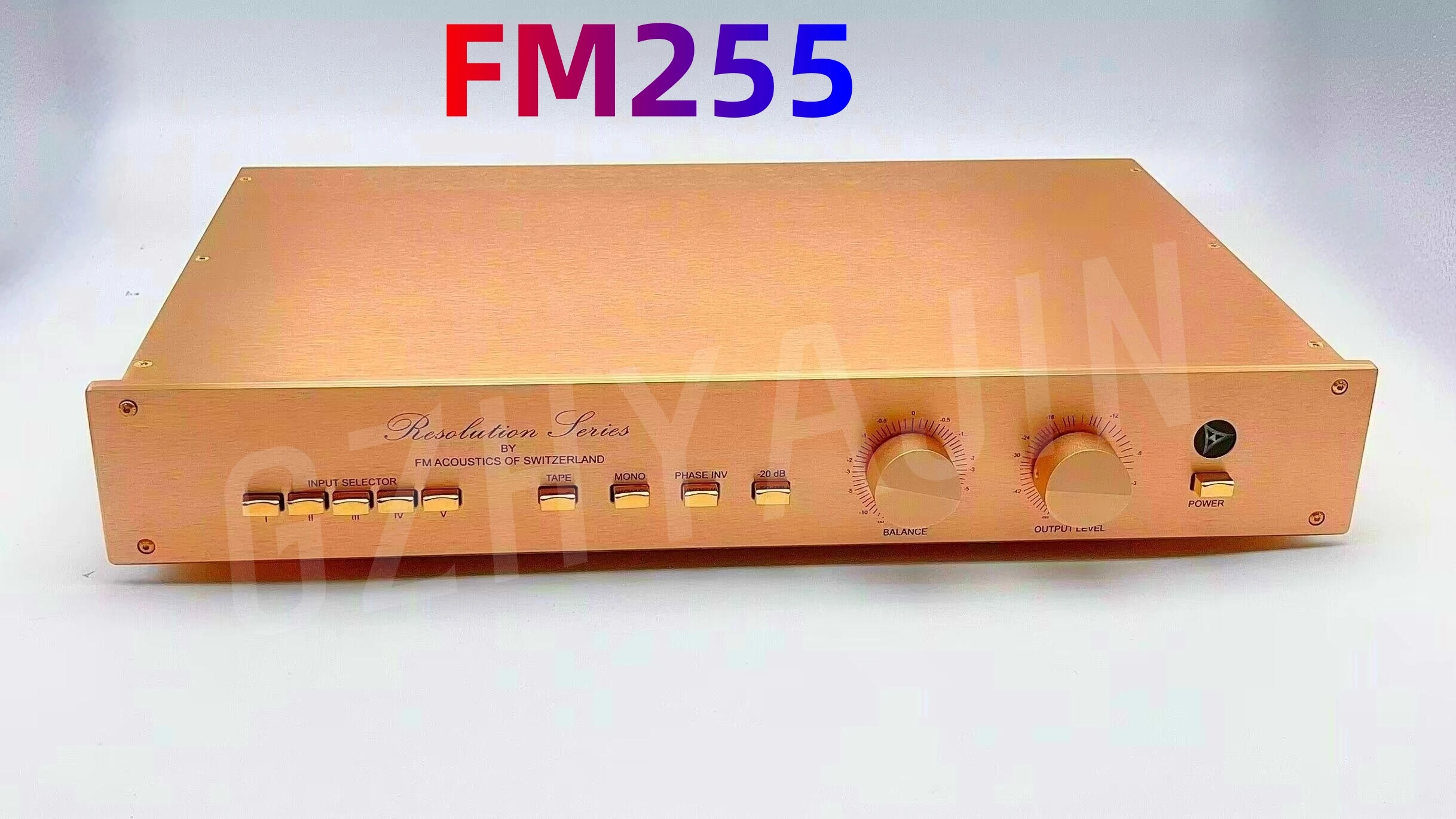 

1:1 Copy / Study the Swiss FM255 gold ROE capacitor HIFI Hiend fully balanced remote control version front stage