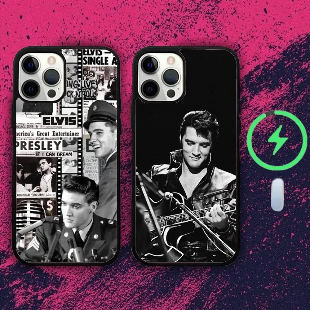 

Singer E-Elvis P-Presley-ys Phone Case For iPhone 16e,16,15,14,13,12,11,Plus,Pro,Max,Mini Magsafe Magnetic Wireless Charging