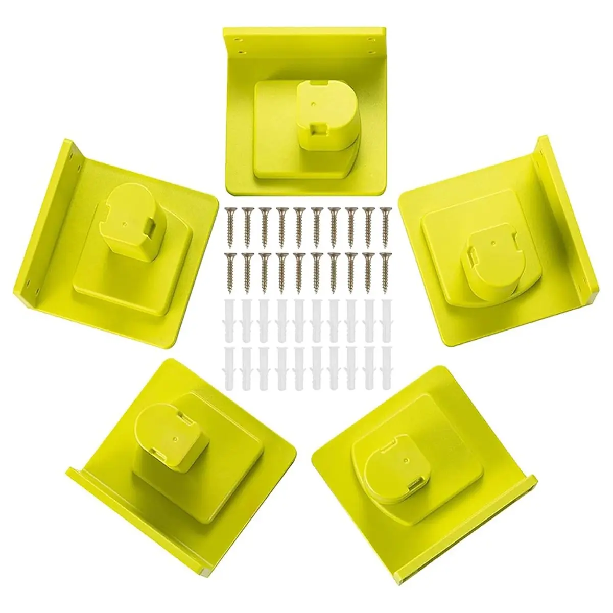5Pcs Tool Holder for 18V Power Tool Wall Mount Portable Holder equipment Stand Plastic+Metal