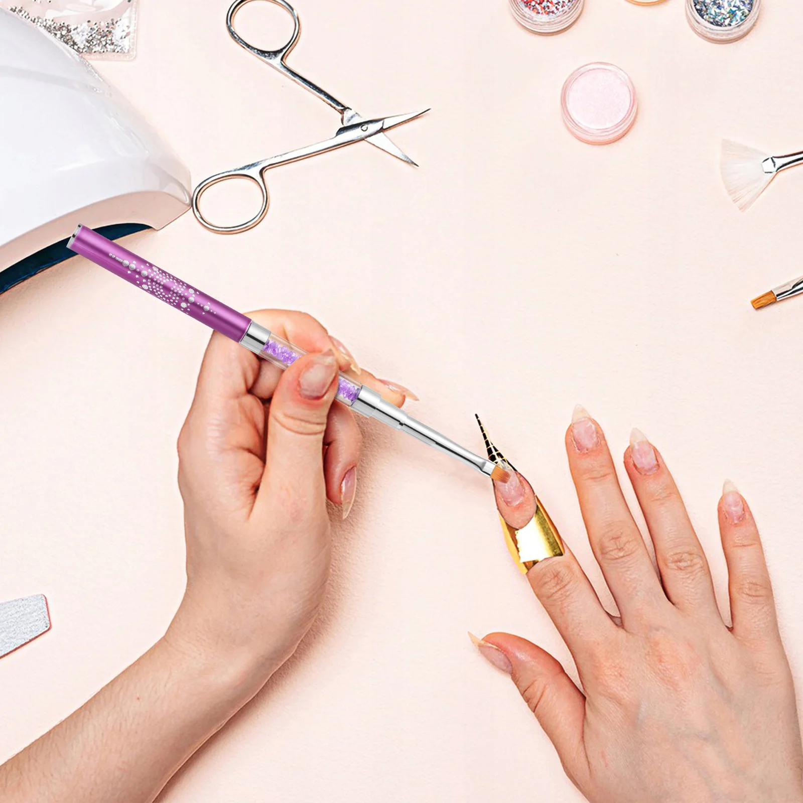 

Dual End Art Polish Extension Builder 3D Diy Drawing Sturdy Thin Body Gel Cleaner For Professional Amateur Use False