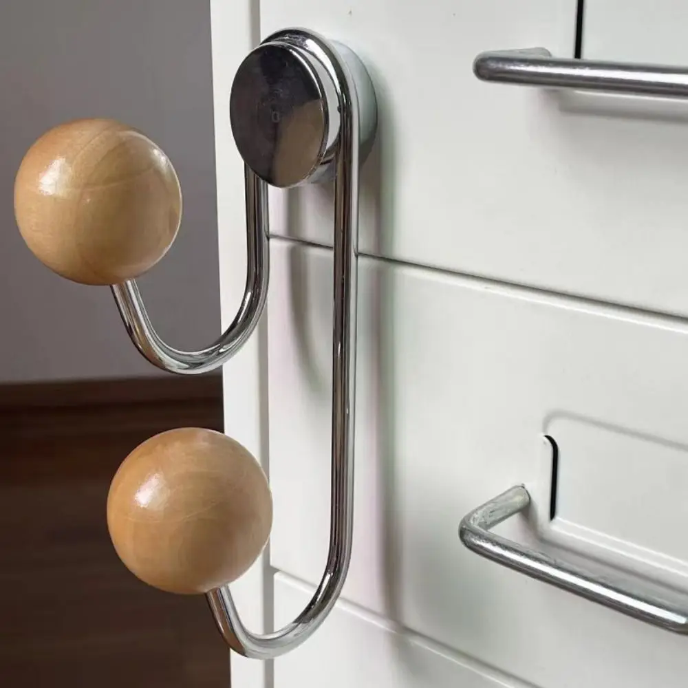 

Creative Punch-free Magnetic Wall Hooks Decorative Wall Mounted Refrigerator Magnet Hook Traceless Powerful Coat Hanger Kitchen