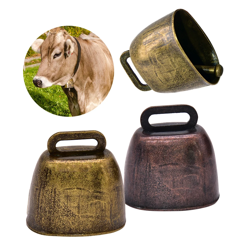 Cattle Cow Horse Sheep Grazing Bell Farm Animal Anti Lost Copper Bells Loud Crisp Spread DIY Accessories Pet Pendant Decorations