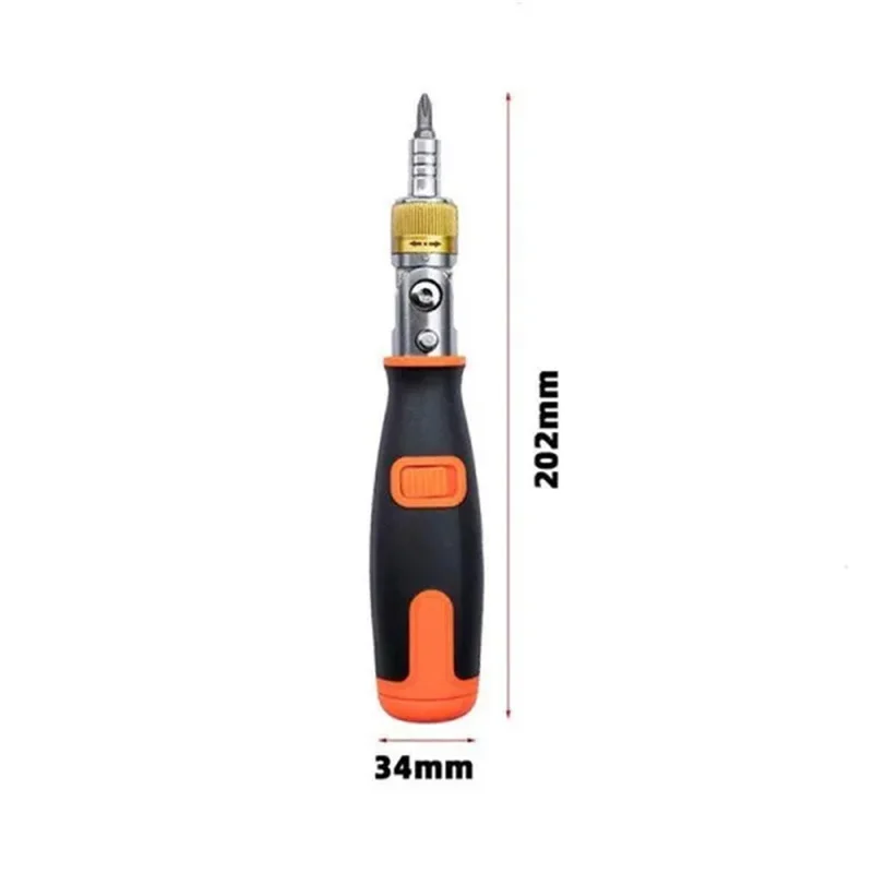 10 in 1 Multi-angle Bidirectional Ratchet Screwdriver Adjustable Angle Hidden Bit Magazine Portable Multifunctional Repair Tools