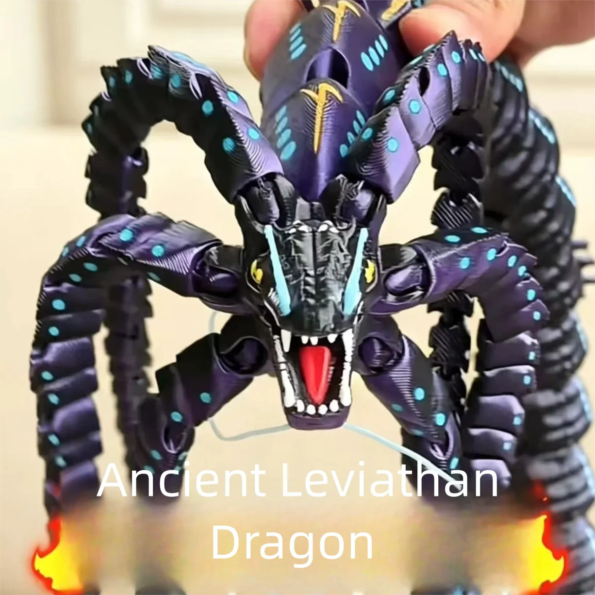 3D-Printed Movable Ancient Leviathan Model Deep-Sea Adventure Cthulhu Tentacle Dragon desktop Decoration