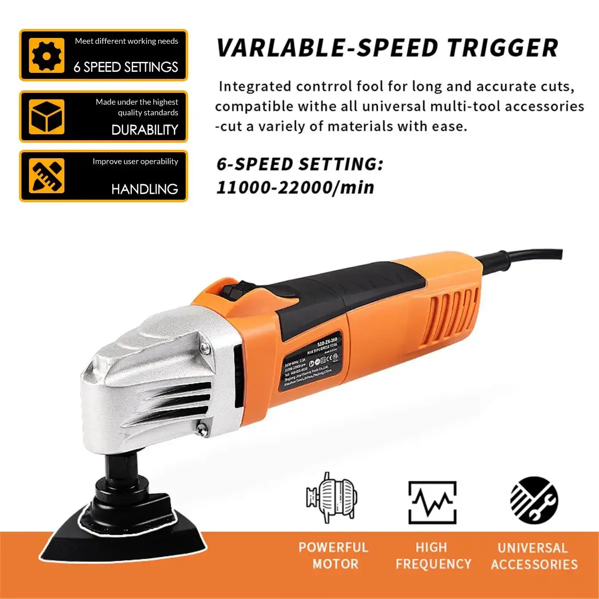 110/220V Multifunction Oscillating Tool Electric Trimmer Saw for Wood Working 720W Power Home DIY Wood Trimmer Multi Tool