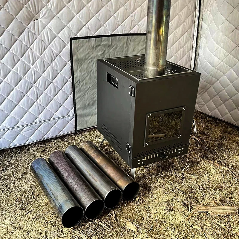 Firewood Sauna Stove Camping Furnace Oven Tent Sauna Oven Reach 100°C in 20 Mins Wood Burning Tent Heater