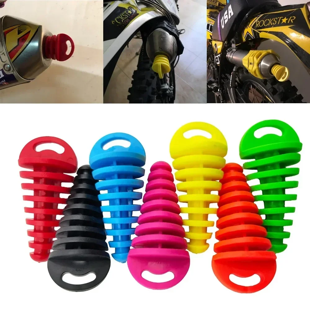 1PC Exhaust Pipe Plug Motorcycle Motocross Tailpipe PVC Air Bleeder Plug Wash Plug Pipe Protector for Honda KTM Yamaha Kawasaki