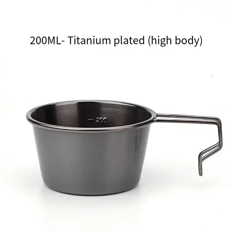 AEE2-Picnic Ciotola Tazza da campeggio antiaderente con manico Stoviglie Pentole da esterno Ciotola da cucina