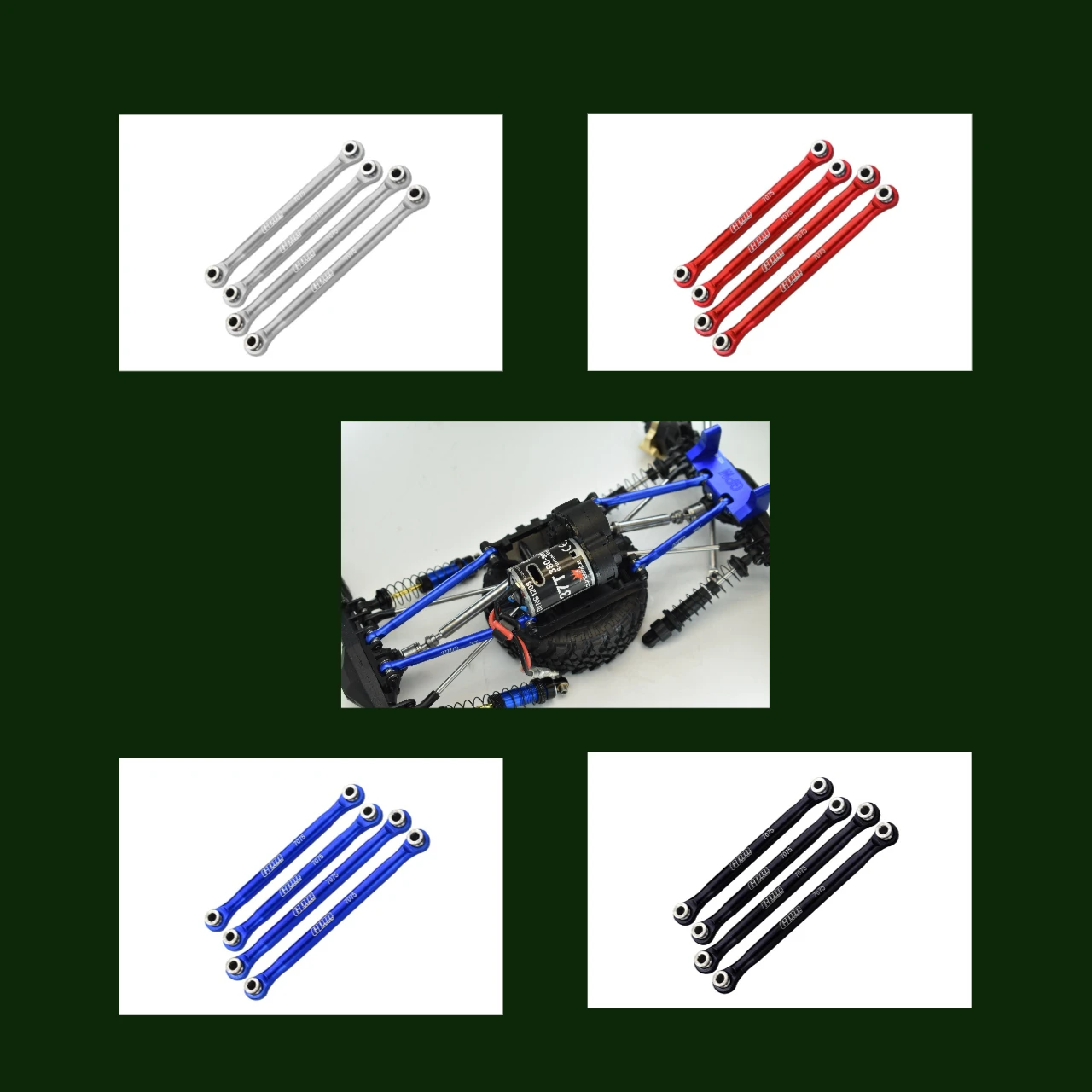 GPM Aluminum 7075 Front Upper & Rear Upper Links Parts For AXIAL UTB18 Capra