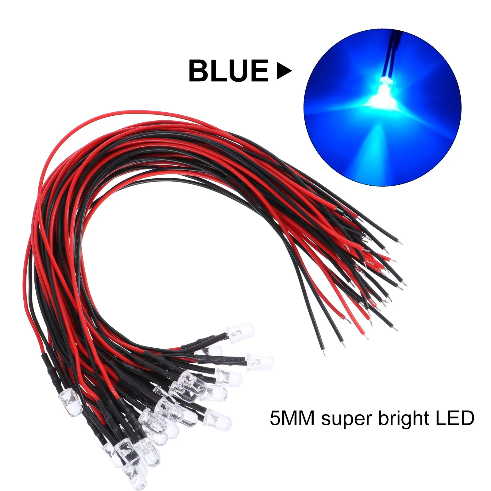 

25pcs LED Indicator Lights 12V 5mm Pre Wired Metal Emitting Diode for DIY Night Lamp Experiments Car Decor Signal Indicators