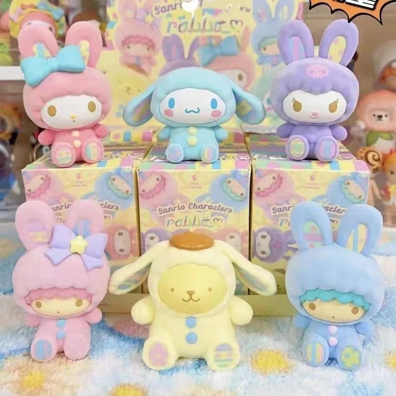 

Креативная маленькая двойная звезда Sanrio Cinnamoroll Kuromi мой Мелодия помпон пурин Милая мультяшная кукла искусственная фигурка украшение для рабочего стола