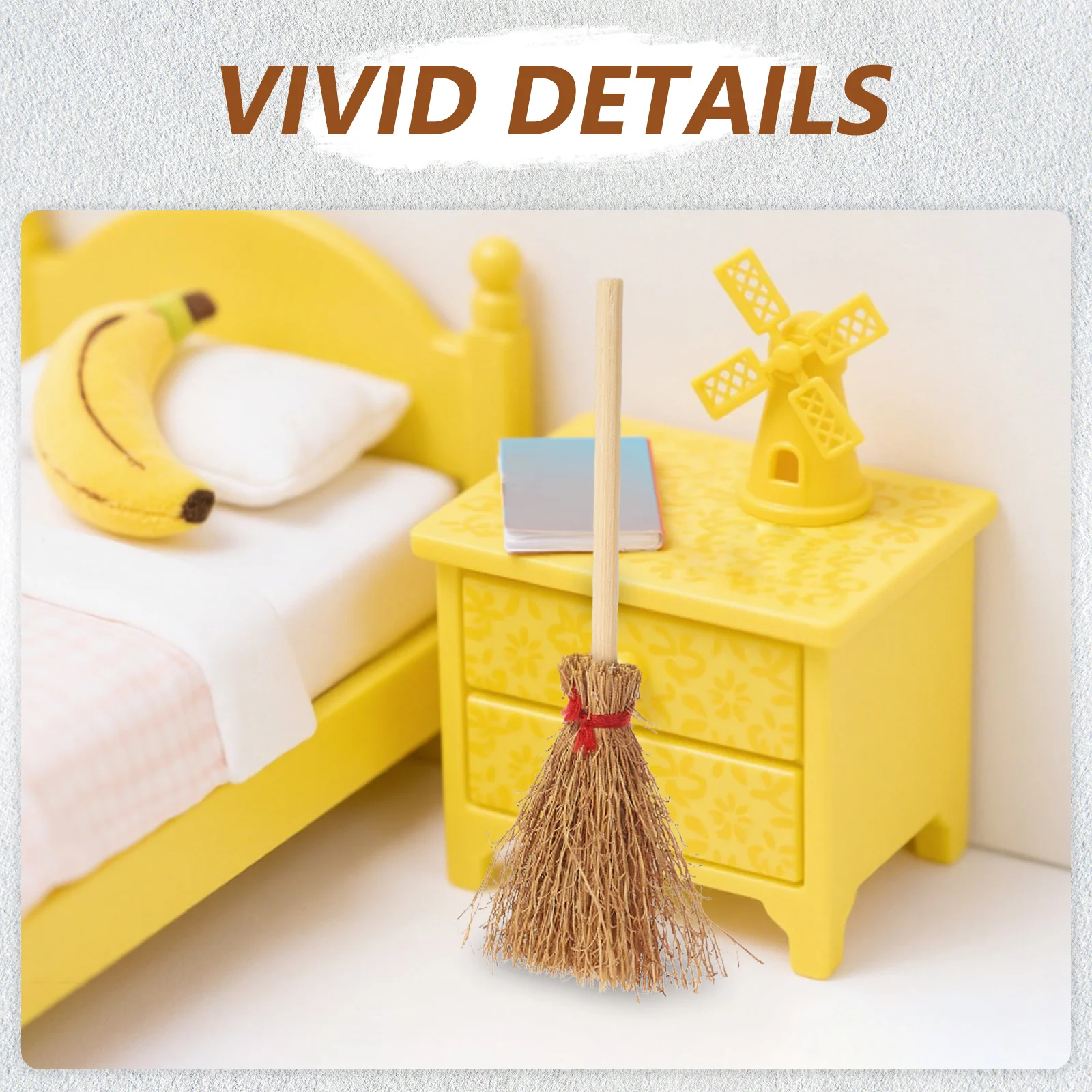 

20 шт., искусственная соломенная метла, костюм на Хэллоуин, вечерние костюмы для косплея, миниатюрное украшение из соломы