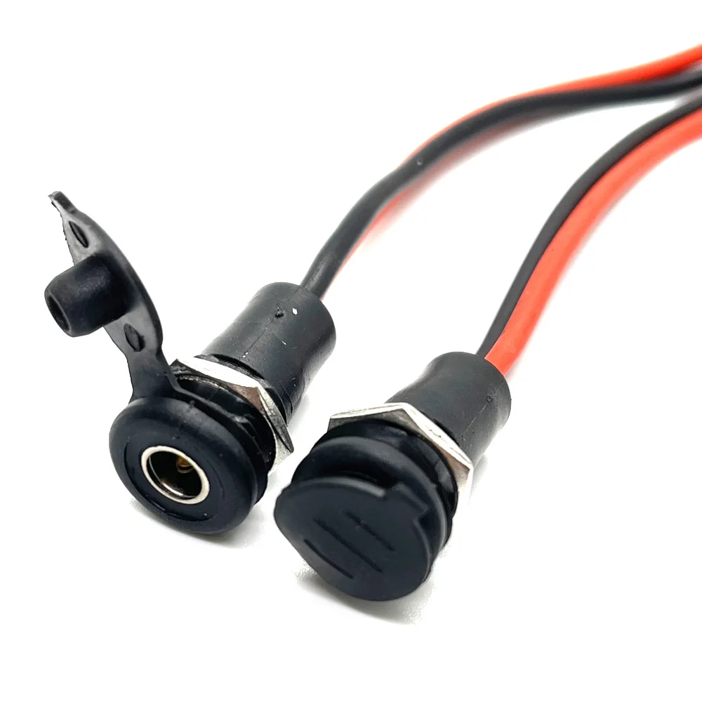 1pcs 5.5 * 2.1 5.5*2.5mm With Cable Wired DC power Female DC Socket High Current All Male Female Power Plug Connector