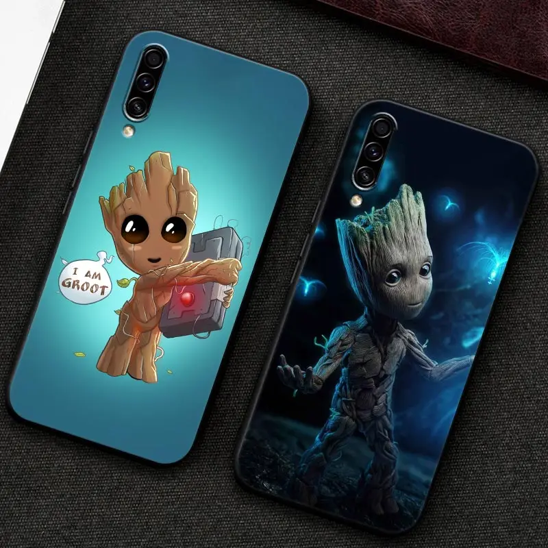 Marvel Groot Phone Case For Samsung Galaxy A30 A30S A50 S A20E A20 A40 A70 A10 Note 9 10 20 Ultra Silicone Back Cover I Am Groot