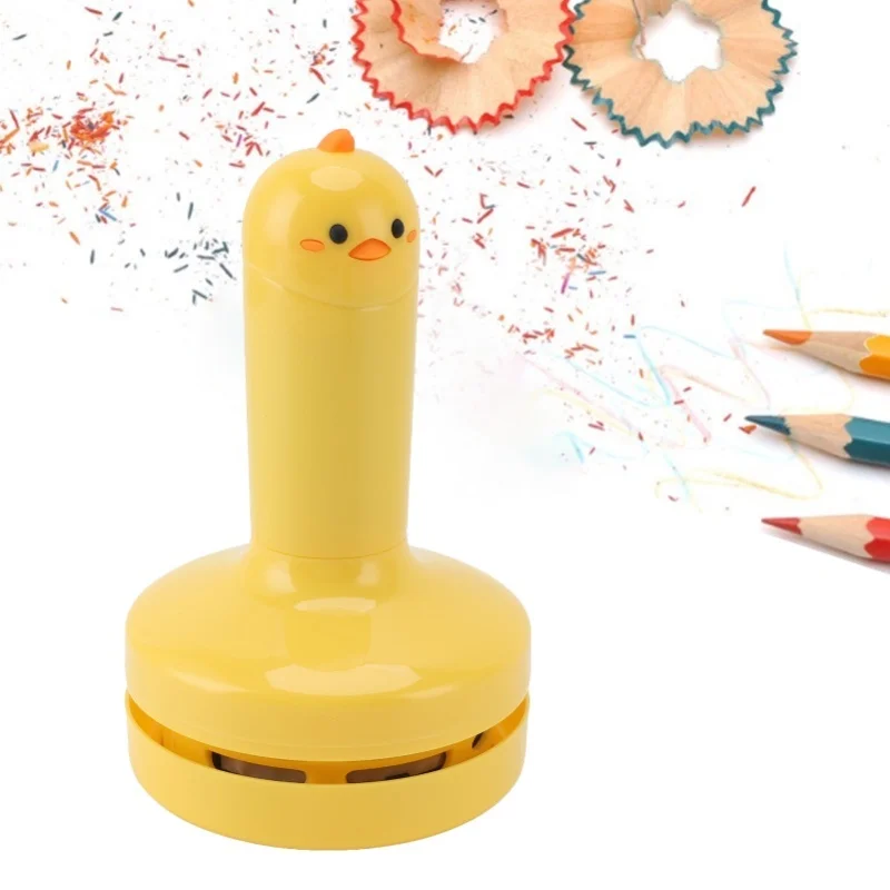 مكنسة كهربائية محمولة لسطح المكتب على شكل فرخ قابلة لإعادة الشحن، نظام ترشيح قوي وجميل، منظف غبار للطاولة المحمول