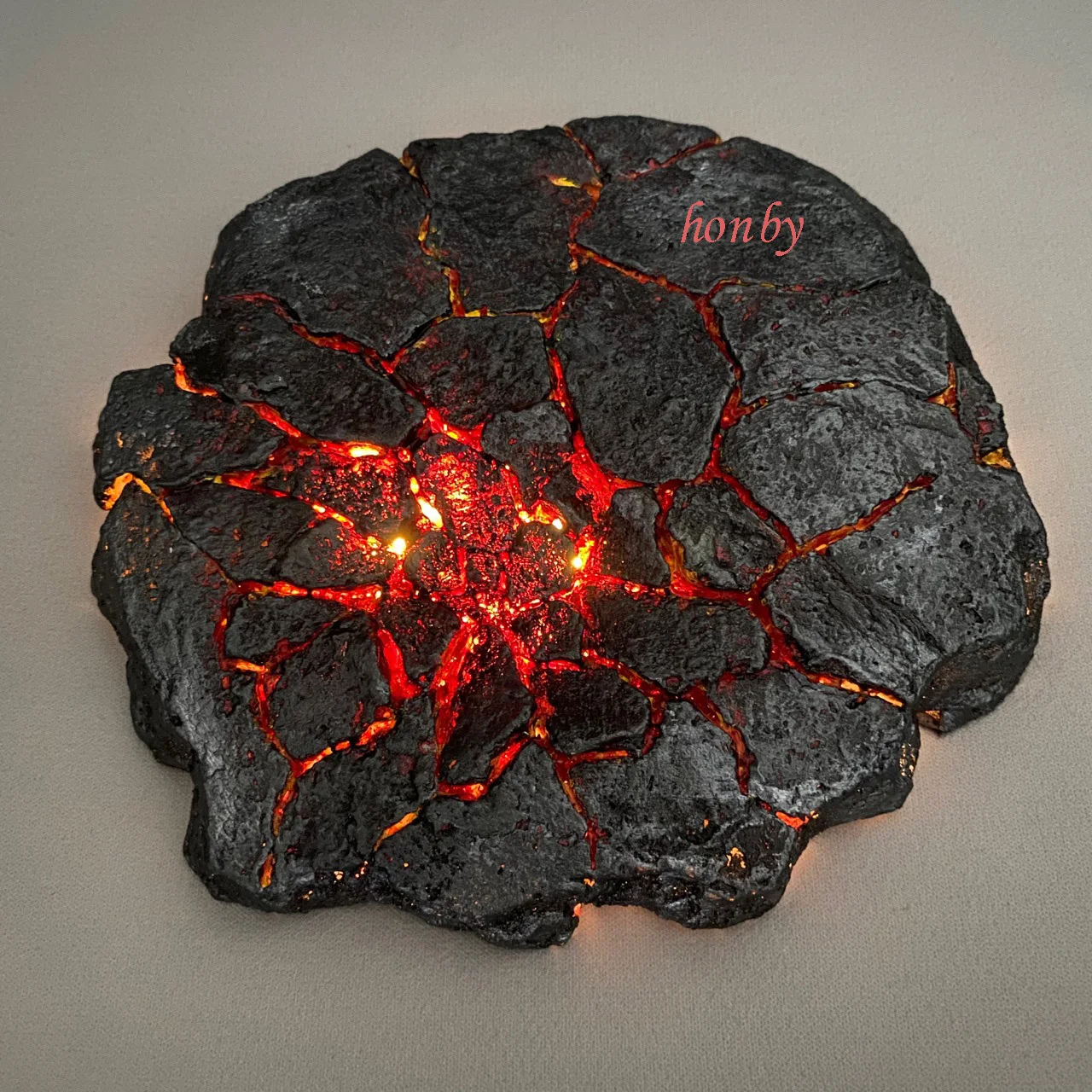 Modelo de resina plataforma base efeito produção da cena do soldado chama brilhante efeito magma diy diorama kit modelagem base