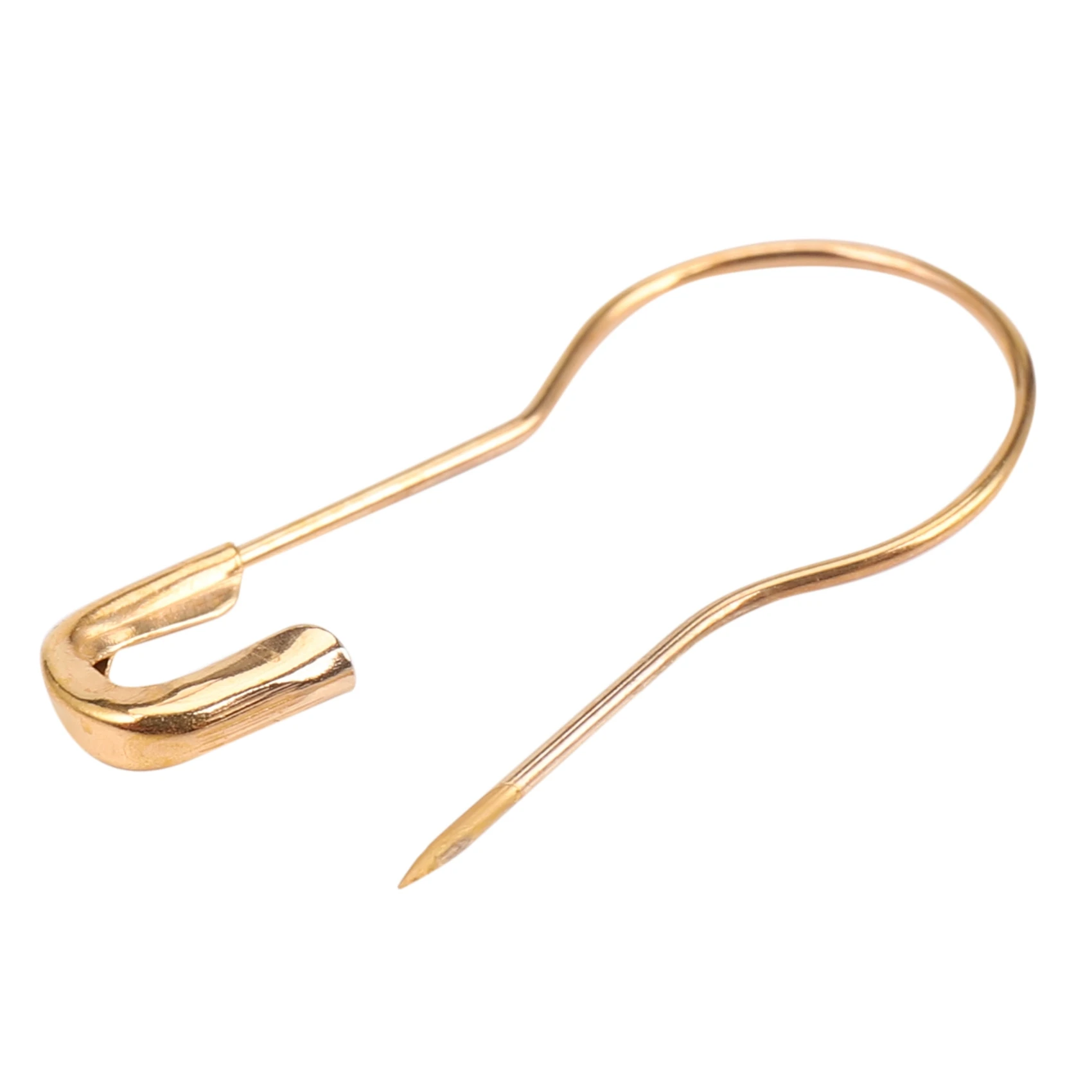 Gourd Hooks Calabash Shape Safety Pins Swing Tag 100 Pcs Gold Tone BLJS