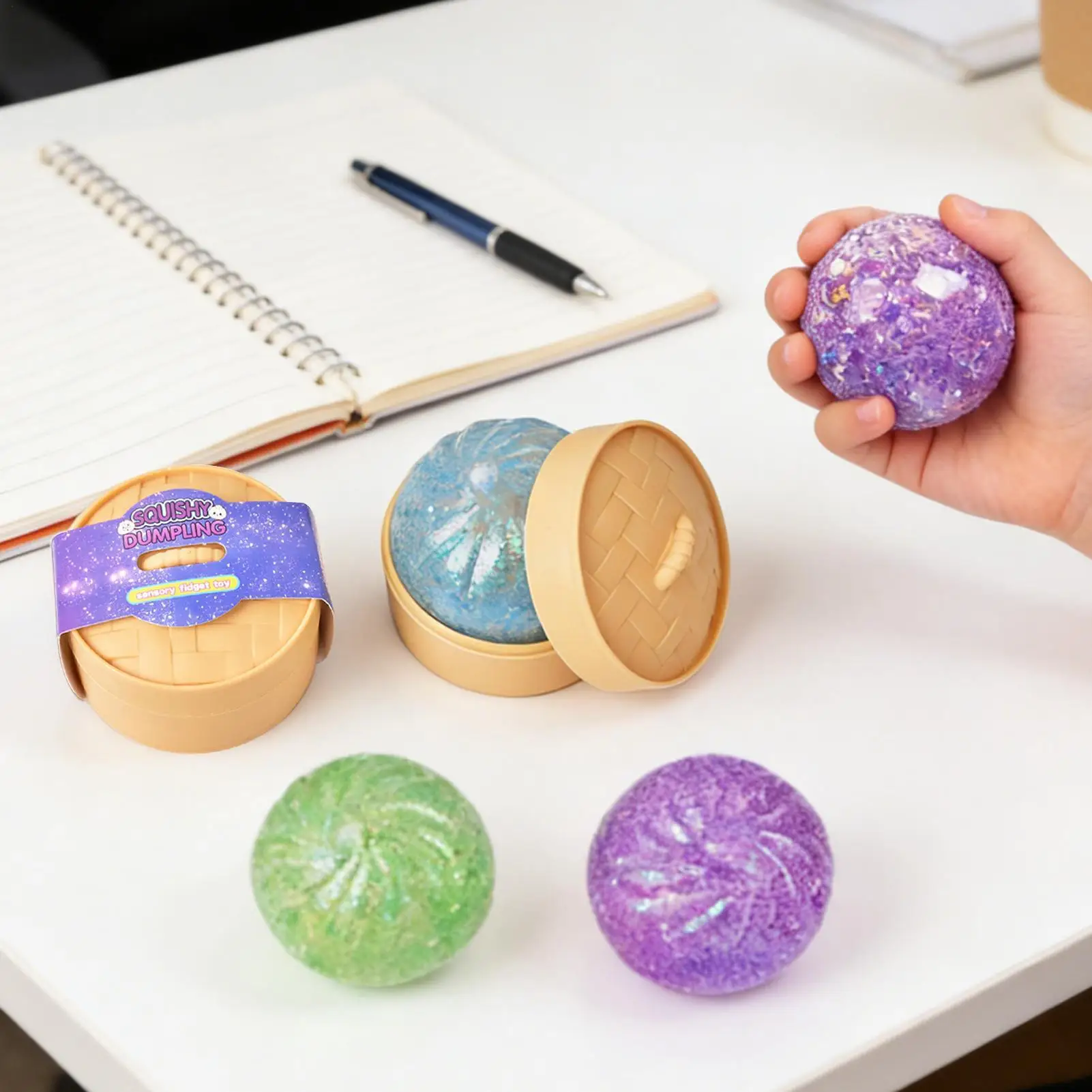 

Funny Squeeze Toy Dumpling Shape Sensory Squeeze Toy Calming Stretchy Relaxing Gadget For Boys Girls Students Classroom Gifts