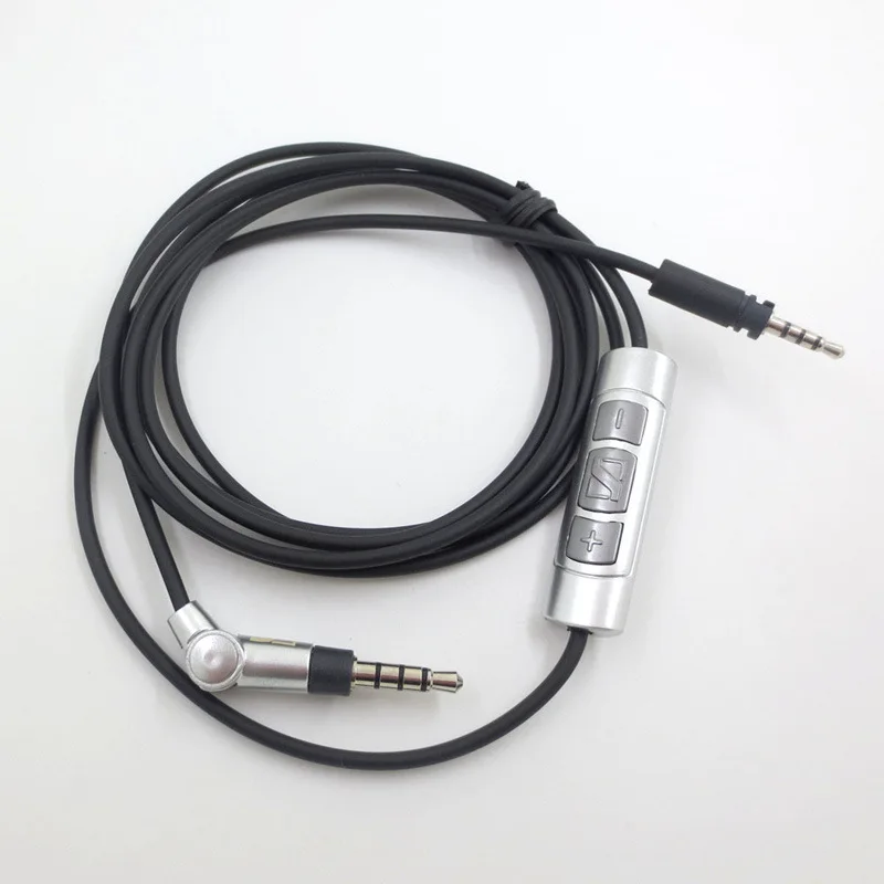 Cabo de áudio para sennheiser momentum on-ear 1.0 2.0 fones de ouvido bluetooth cabo de fios acessórios de substituição do conector