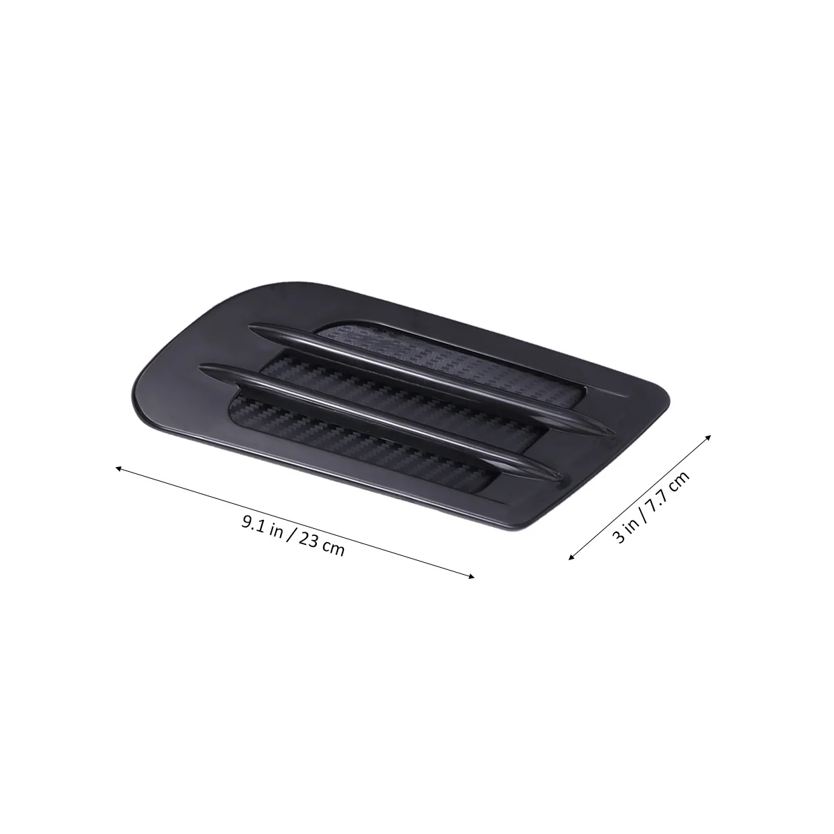 2pcs Car Auto SUV Air Flow Side Cover Intake Grille Vent Decoration Sticker (Black) Auto Car Side Vent Air Flow Sticker