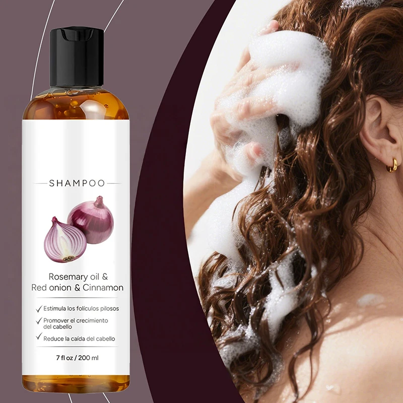 Rosemary Red Onion Hair Care Shampoo Balances Oil Dryness Oil Enhances Hair's Combability Increases Hair Density Cleanse Scalp