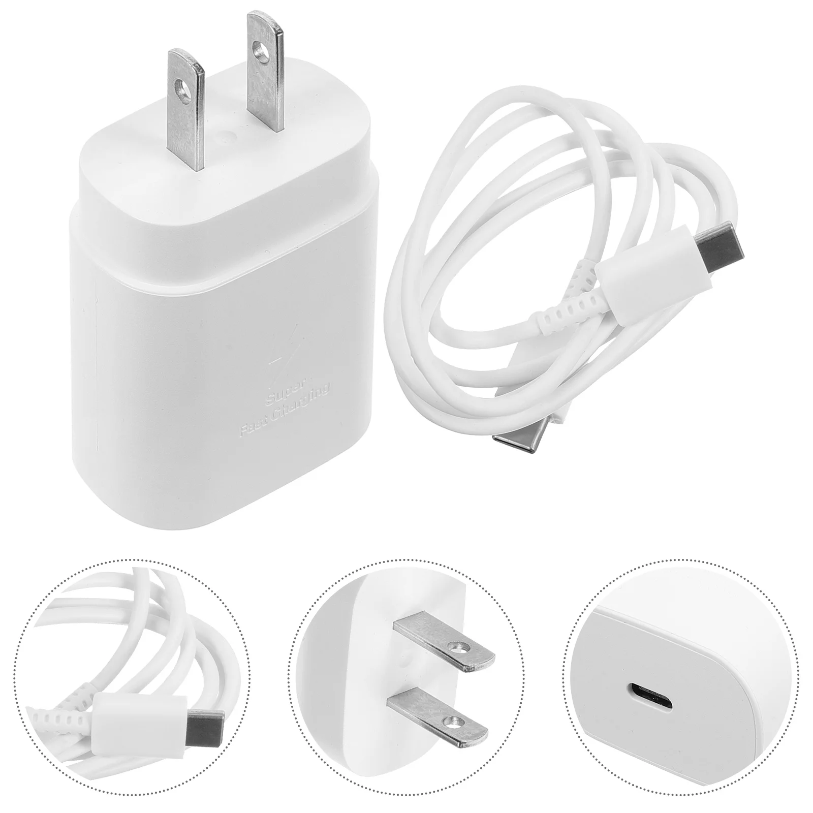 25w Mobile Phone Fast Charging Potable for USB White Metal Portable
