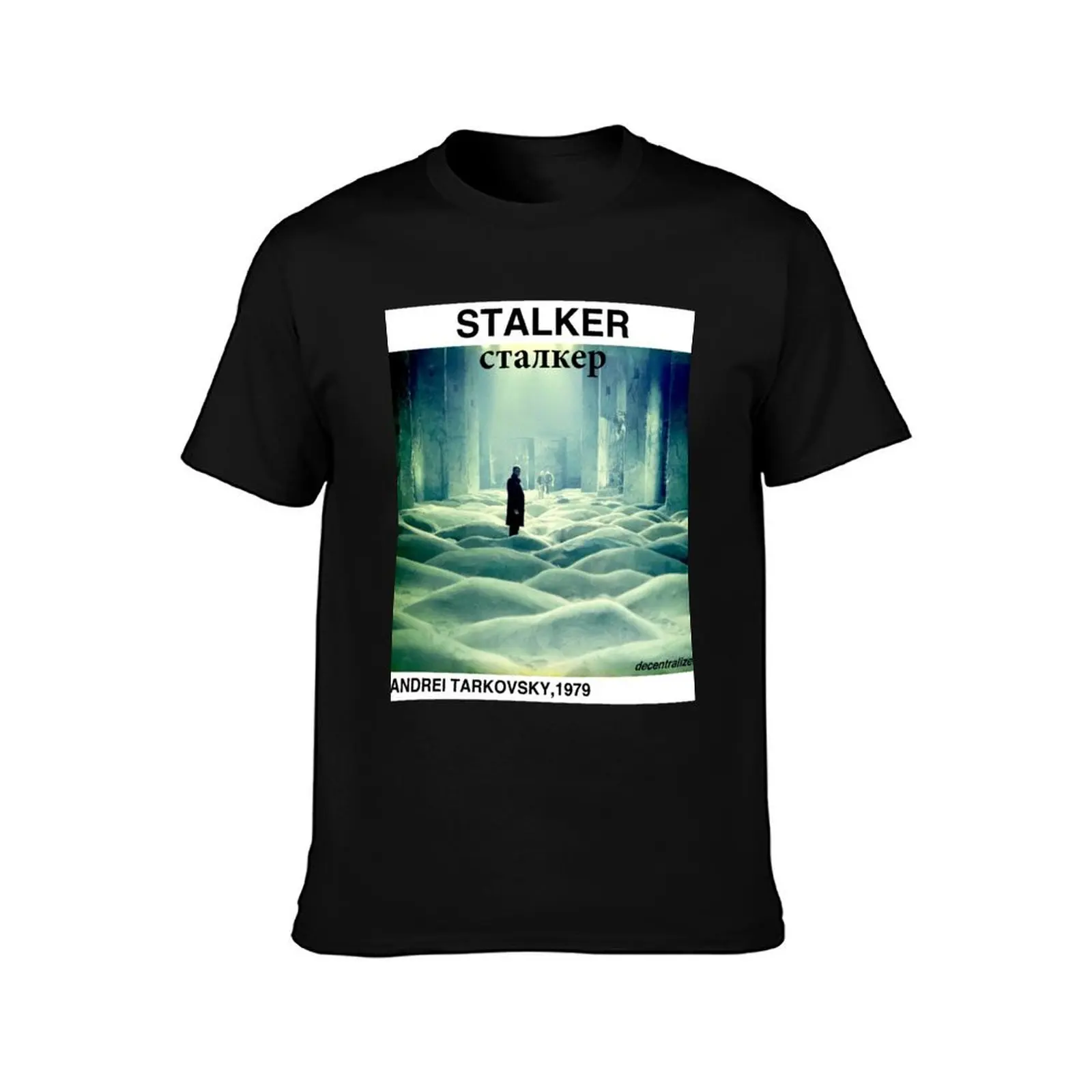сталкер, STALKER, TARKOVSKY T-Shirt Basic Solid Color Short Sleeve Cotton Top T-Shirt