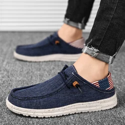 Men Casual Shoes Slip on Canvas Loafers Comfortable Walking Flats for Man Dude Non Slip Soft Moccasins Sneakers Summer