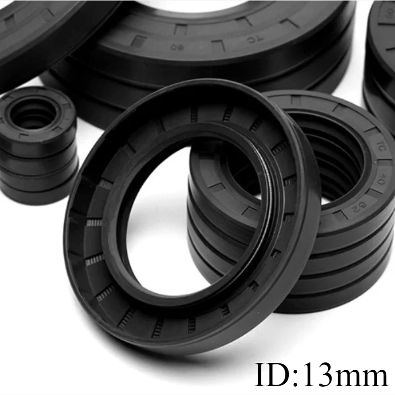 TC Type NBR Oil Seal, Rotary Shaft Seal with Metal Casing & Garter Spring, Sizes: 13×19×4, 13×20×5, 13×20×7, 13×22×5, 13×22×6