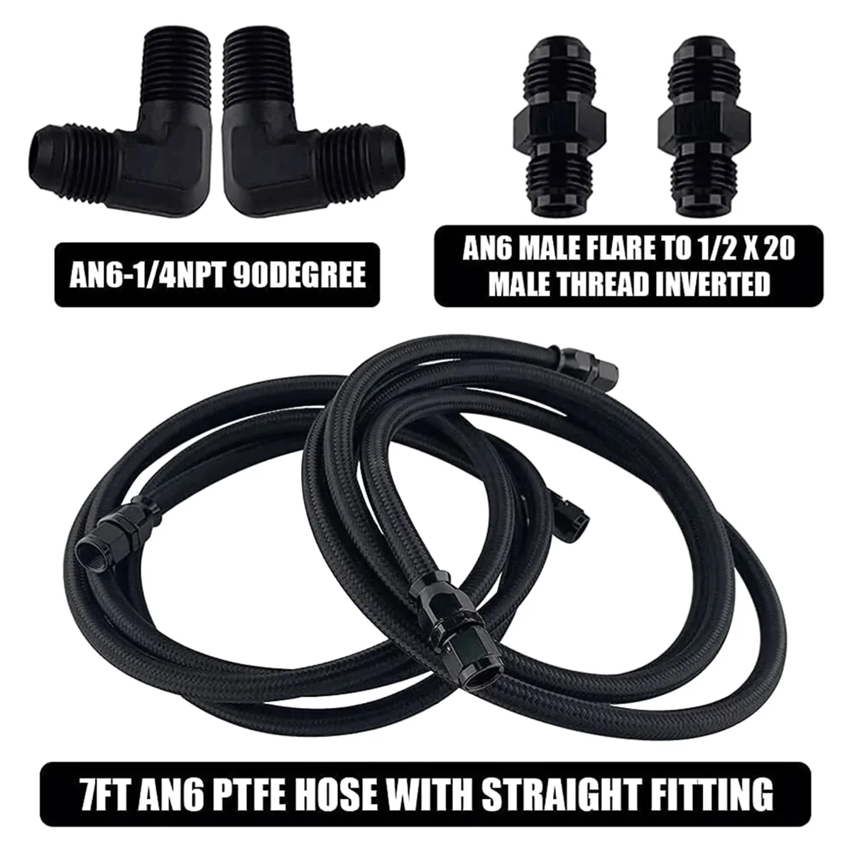 Automatic Transmission Cooler AN6 -6AN Hoses Line Kit for GM 4L60E 4L65E TH350 TH400