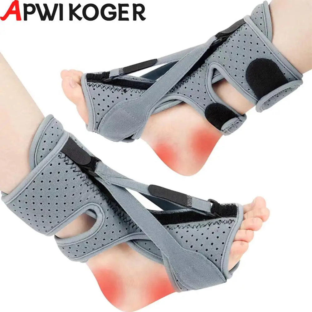 Elastic Night Splint Adjustable Achilles Tendon Stretcher Pain Relief for Plantar Fasciitis/Heel/Ankle/Arch Foot Pain