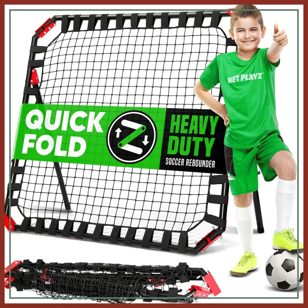 

Soccer Rebounder 4x4 ft, Easy Setup, Folding, Angle Adjust, Carry Bag