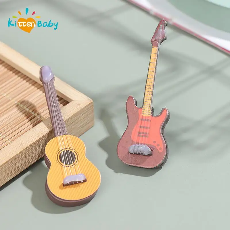 1:12 Dollhouse Miniature Music Electric Guitar Kids Toys Decor Doll house Musical Instrument Model Doll Accessories