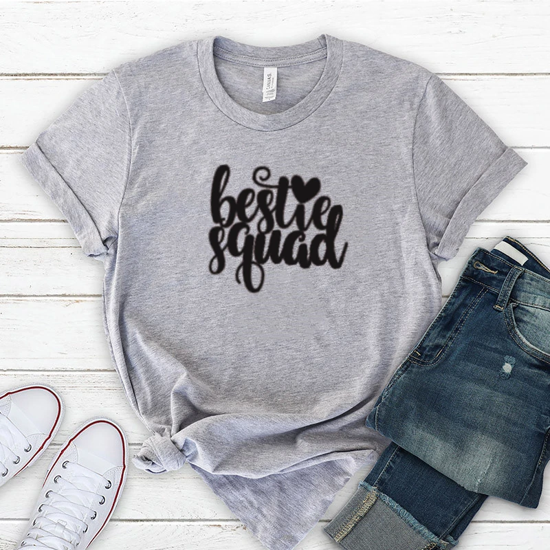 Bestie Squad Shirt Friends Matching t shirts  Best Friend clothing fiesta bridal shower Sisters Matching Tees graphic t shirts
