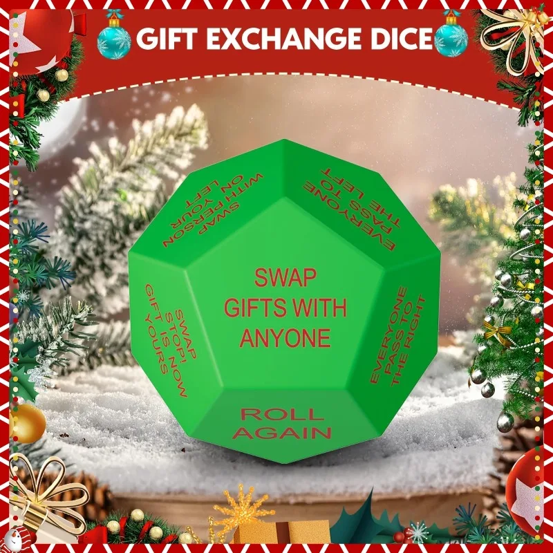 جديد سانتا مبادلة هدية تبادل النرد حفلة عيد الميلاد لعبة لعبة النرد متعدد السطوح لمتعة عطلة