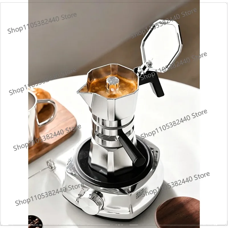Constant temperature double valve mocha pot brewed coffee pot espresso home outdoor camping coffee machine set