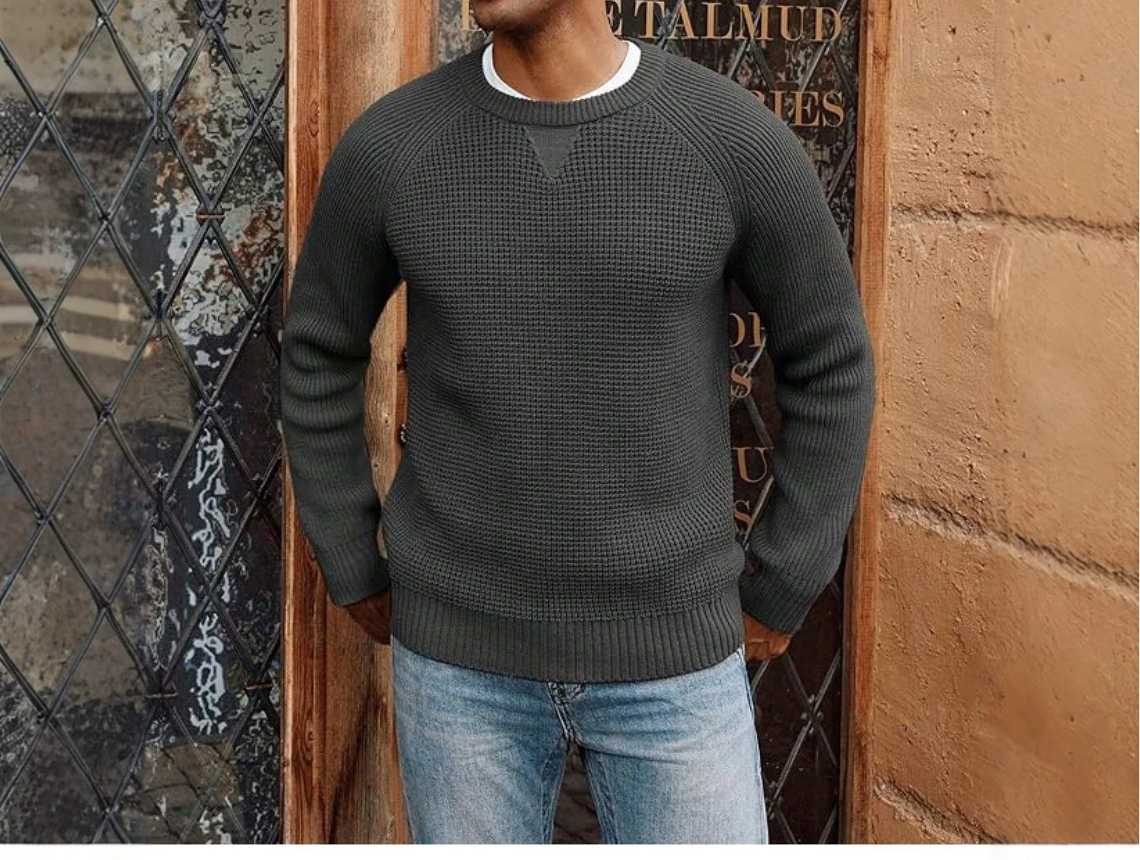 Men's New Knitted Sweater Commuting Daily Retro High-end Sense Cash Out