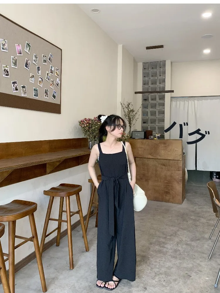 

Черный комбинезон с высокой талией и широкими штанинами, комбинезон с нагрудником Perry, маленький размер 50, XXS, эластичные удобные повседневные брюки для женщин