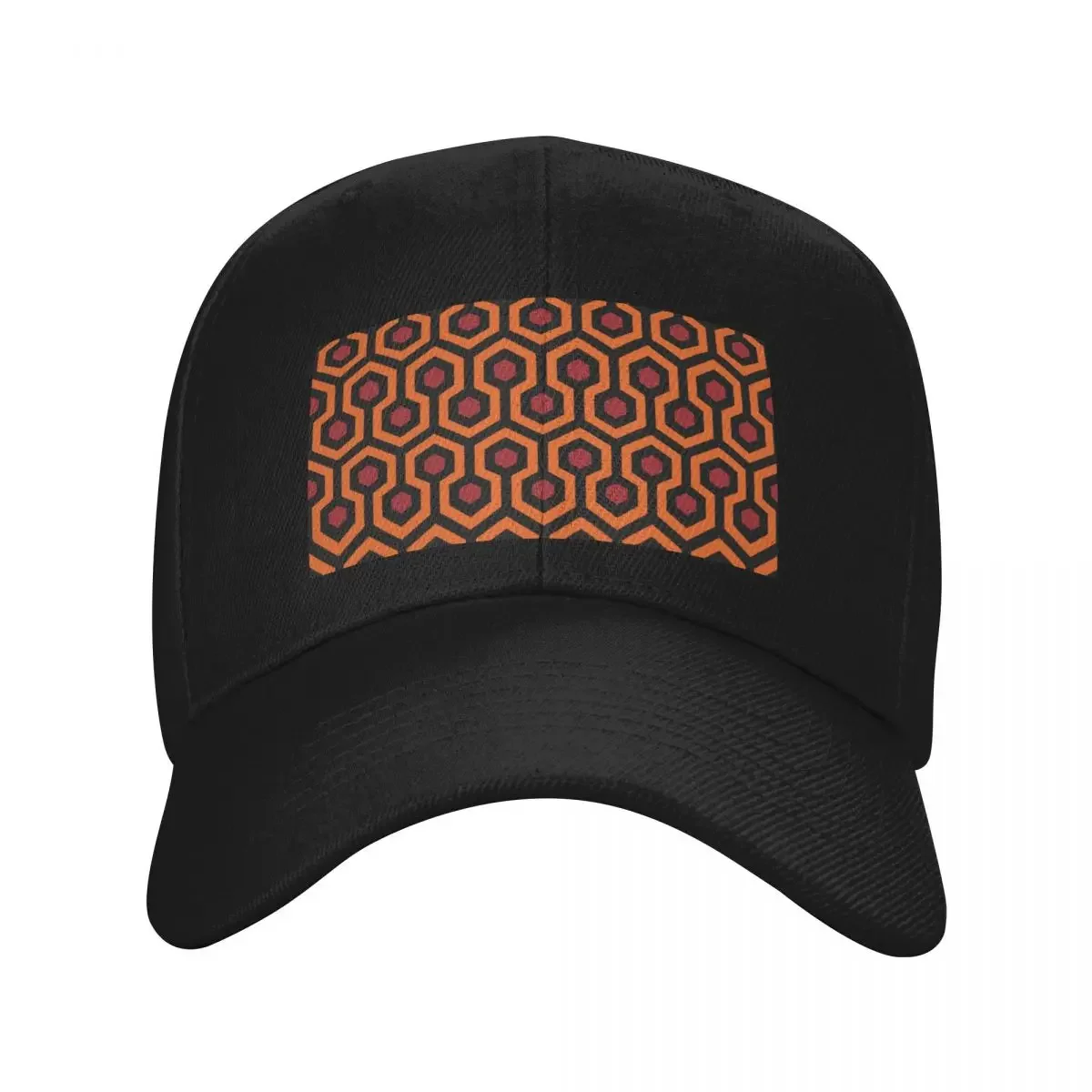

Geometric Pattern: Looped Hexagons: Orange/Red/Black Baseball Cap party Hat golf hat genuine summer hat Boy Child Women's