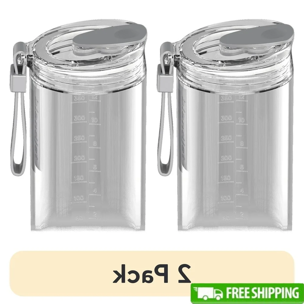

2 Pack Leak Proof Orbiter Drinking Lid Compatible with 16 or 20 oz Jar Easy Sip Technology Durable Personal Blender Accessory