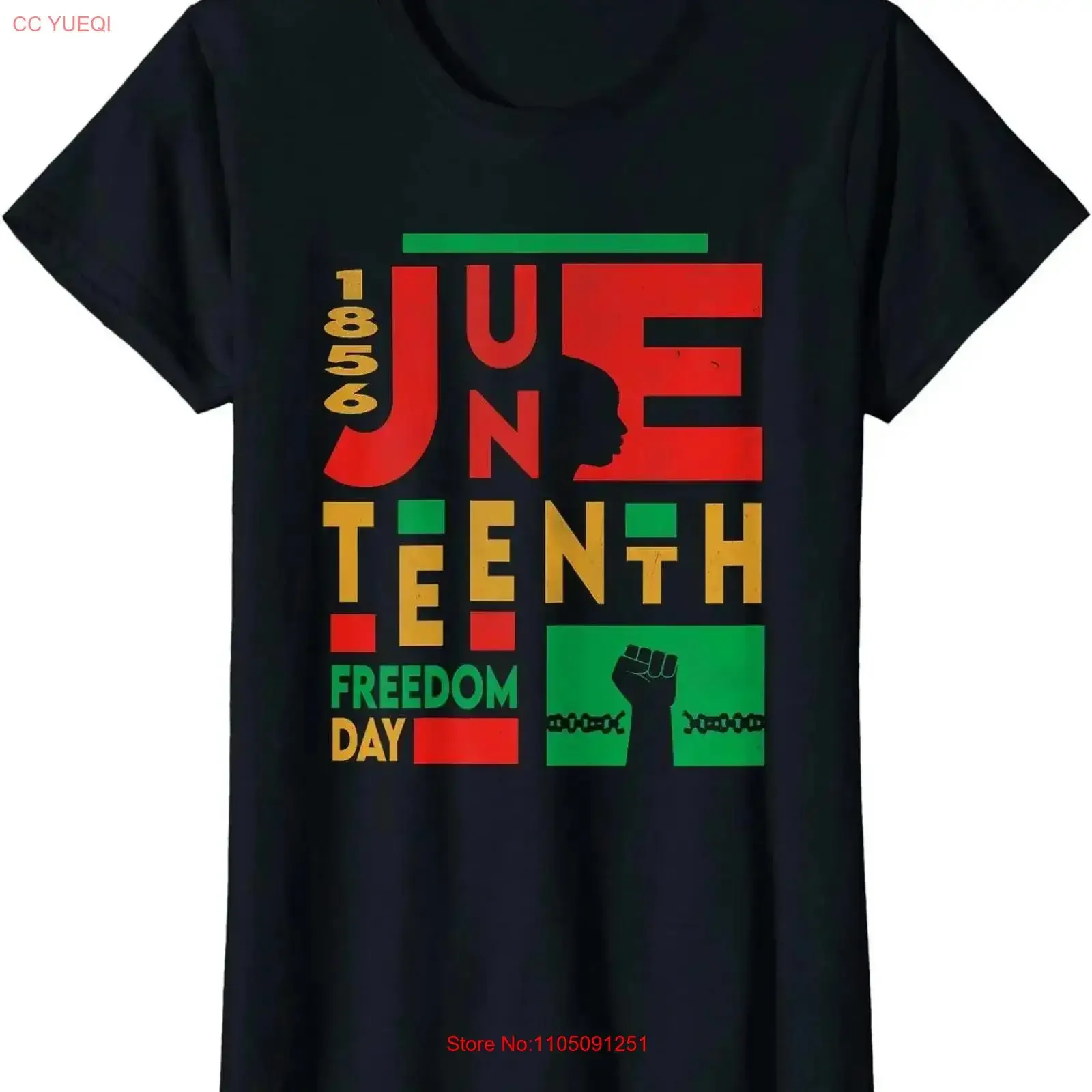 

Juneteenth 19 June 2023 Black History Afro American Ladies' Crewneck T Shirt vintage Washed Unisex homme Stretched Stylish Soft