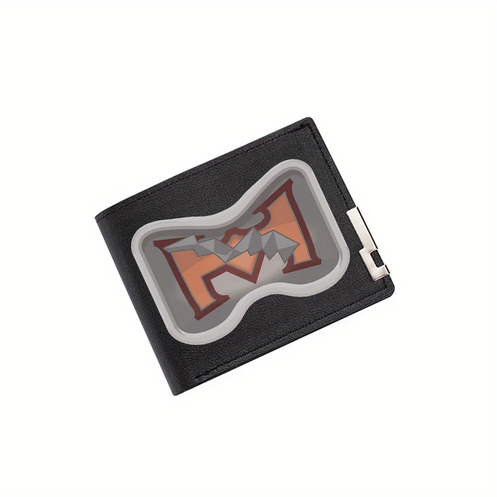 Shield shape abstract geometric figure design Men's Wallet Printing Design Simple Modern Stylish Business Father's Boyfriend's C
